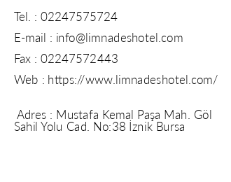 Limnades Hotel iletiim bilgileri